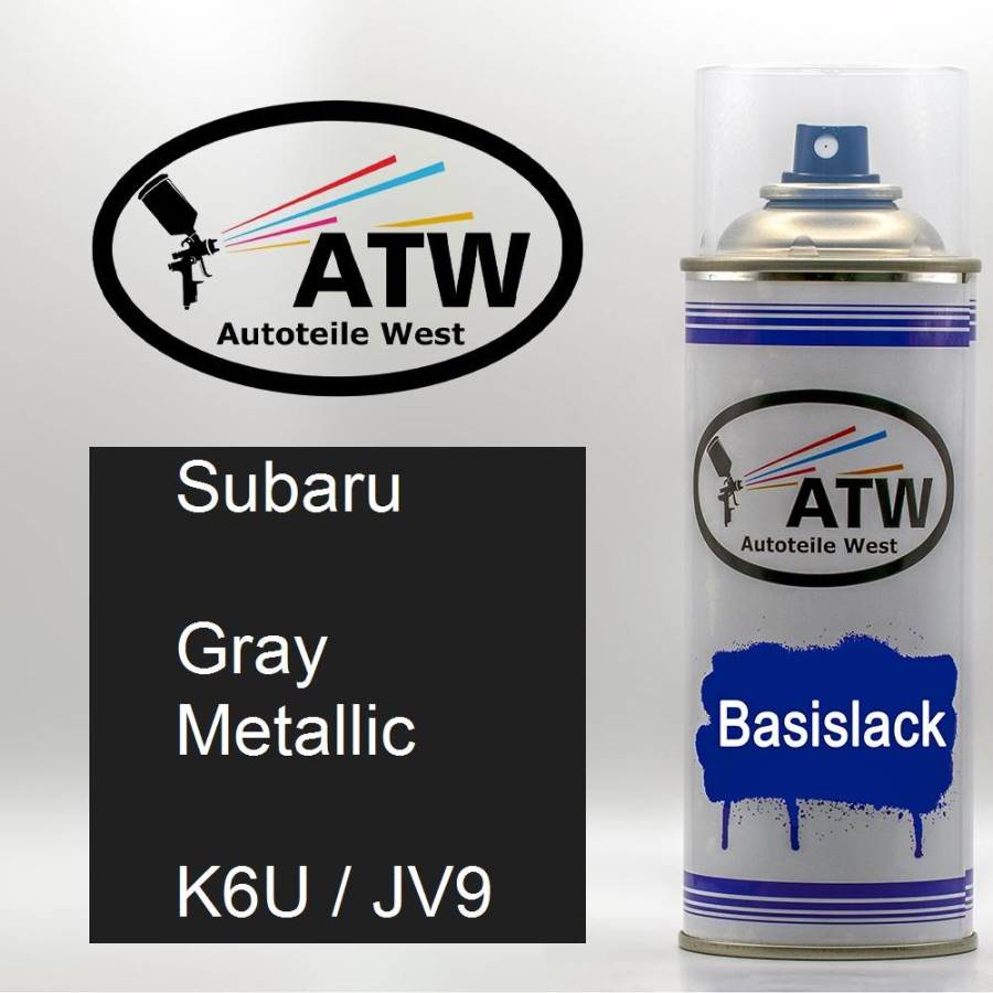 Subaru, Gray Metallic, K6U / JV9: 400ml Sprühdose, von ATW Autoteile West.